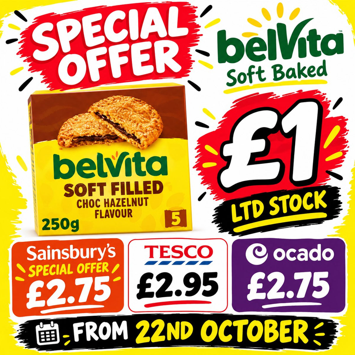 Belvita Soft Filled Choc Hazelnut Offer!