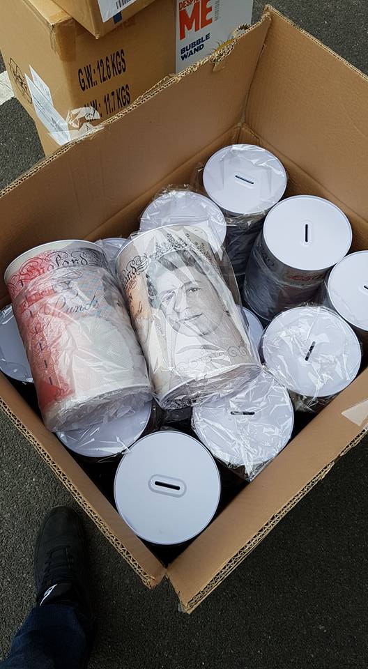 Giant money tins back in stock