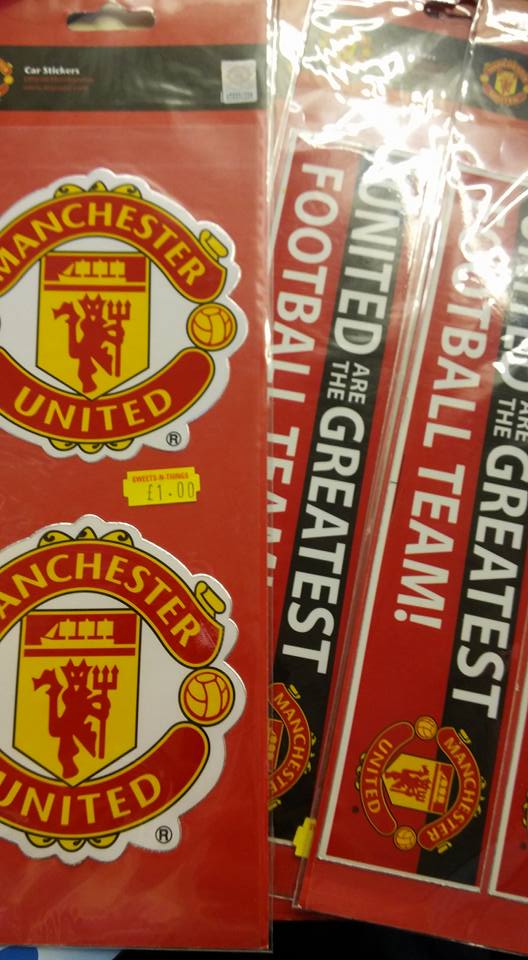 Manchester United car stickers just in