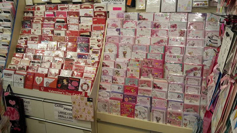 Valentine's and Mother's Day cards in now