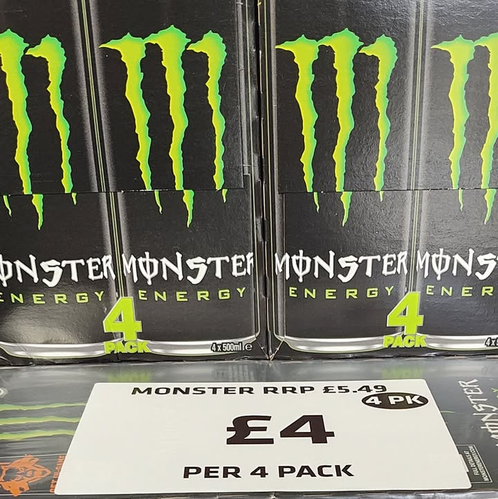 Monster Energy 4-Pack – now just £4