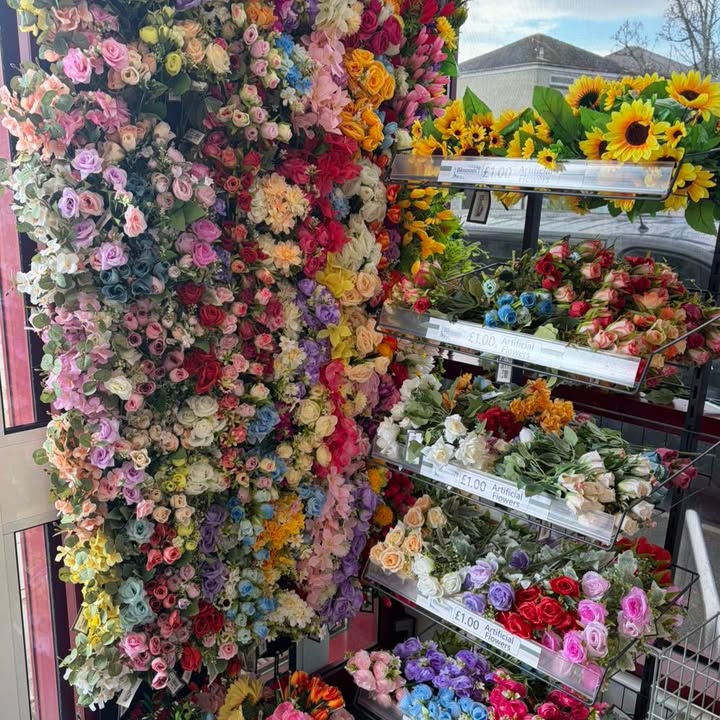 Artificial flowers just £1 a bunch — in now!