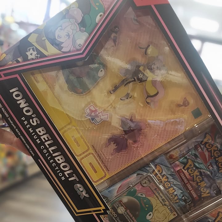 Pokémon Iono's Bellibolt stacking tins in tomorrow