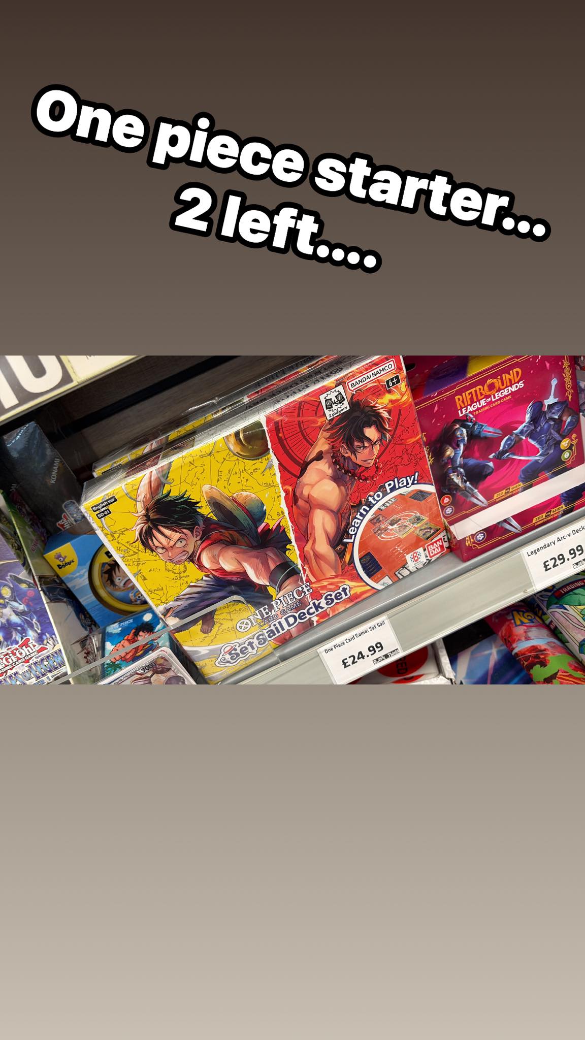 Popular One Piece Starters going fast