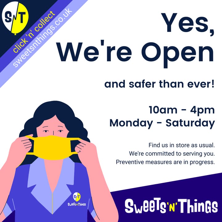We're Open – Reduced Hours This Lockdown