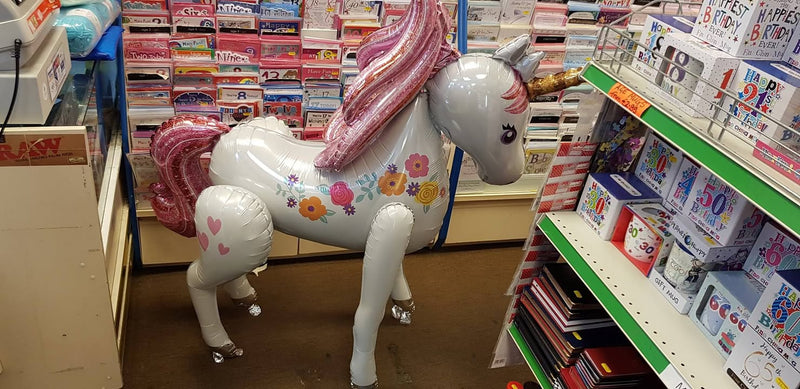 Say hello to our unicorn balloon friend