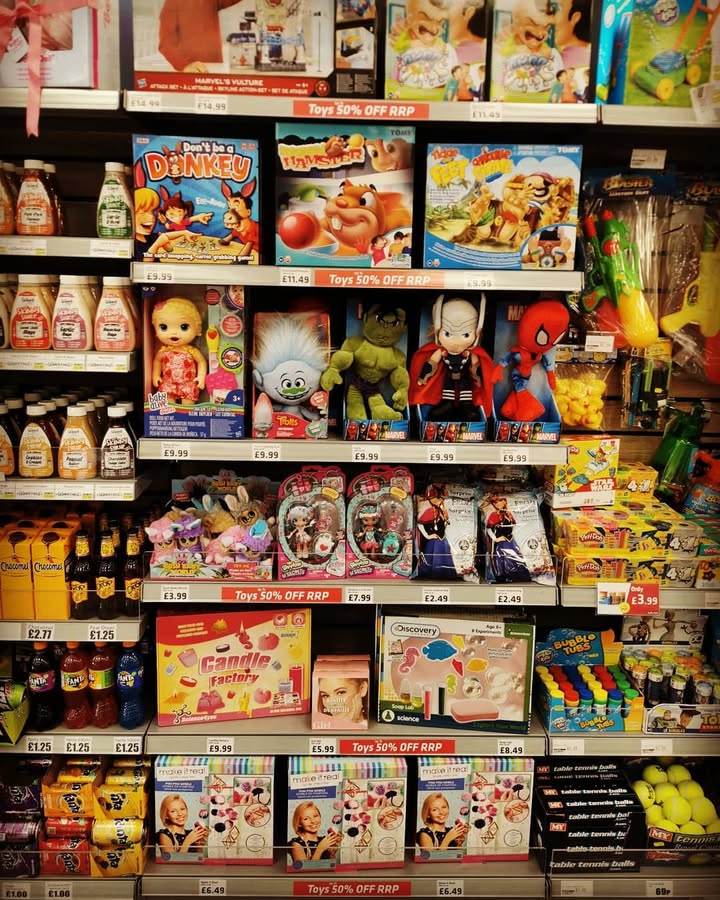 Toys half price – stock up now