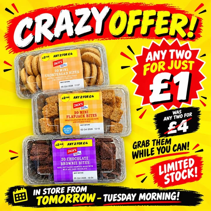 Jack's Mini Bites: Any Two for Just £1