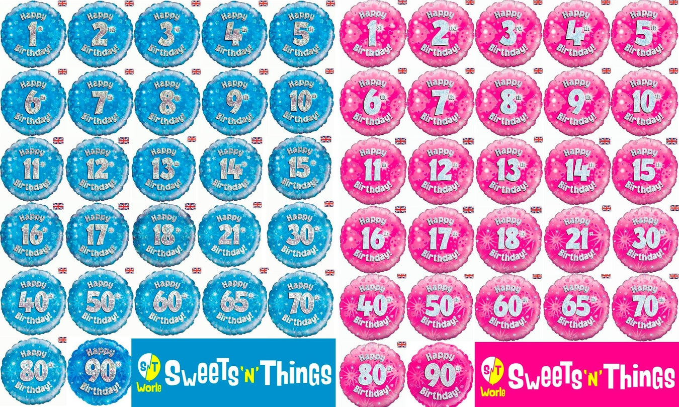 Age Balloons | Sweets 'n' Things