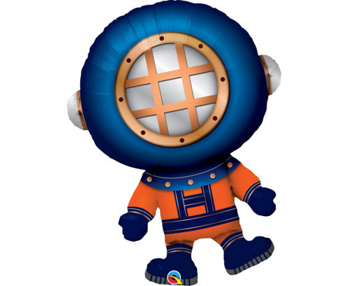 Deep Sea Diver Supershape Foil Balloon (Optional Helium Inflation)