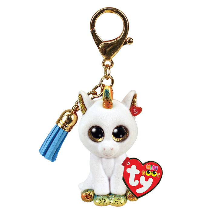 Ty Mini Boo Keyring - Pixy the Unicorn soft toy