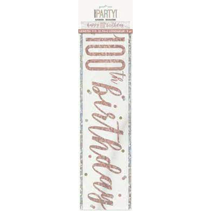 Banner 100th Rose Gold Glitz