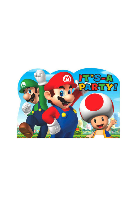 Super Mario Brothers Postcard Invitations 8CT
