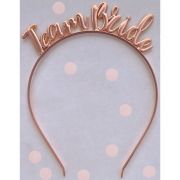 Team Bride Rose Gold Headband