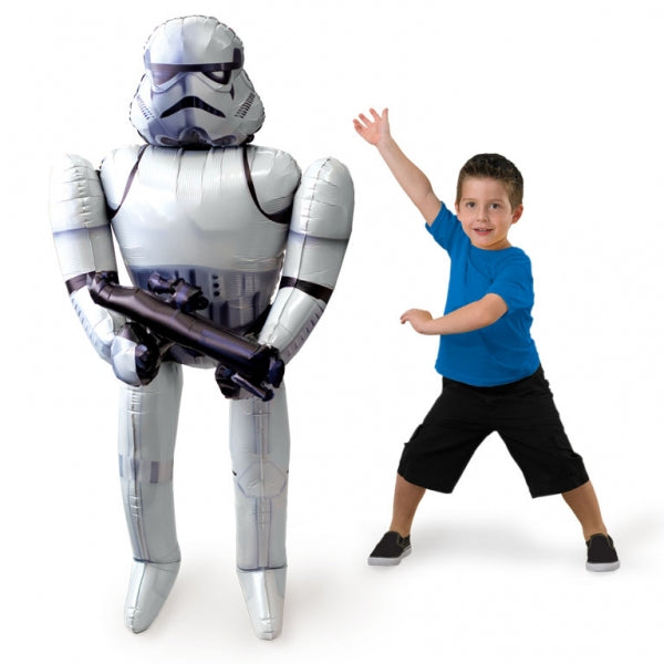 Star Wars Stormtrooper Airwalker Foil Balloon (Optional Helium Inflation)