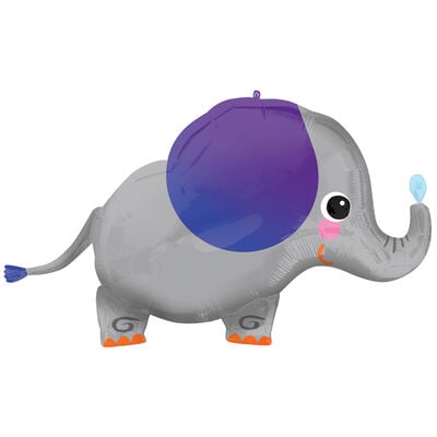 Elephant Supershape Foil Balloon (Optional Helium Inflation)