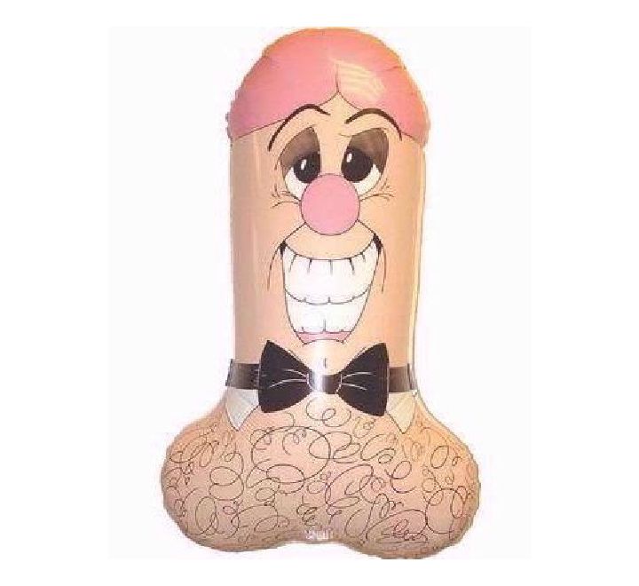 Hen Party Giant Willy Shaped Foil Balloons (Optional Helium Inflation)