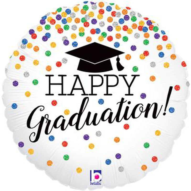 Happy Graduation Foil Balloon (Optional Helium Inflation)