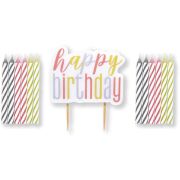 Rose Gold Happy Birthday Pick Candles (13pc)