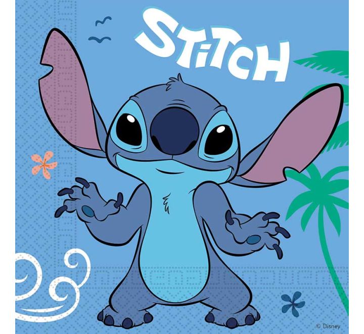 Stitch Disney Party Double Sided Lunch Napkins - Lilo and Stitch 20 Pack