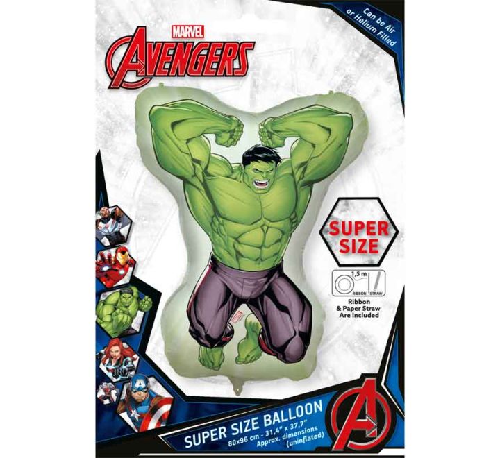 The Incredible HULK SuperShape Helium Filled Foil Balloon  (Optional Helium Inflation)