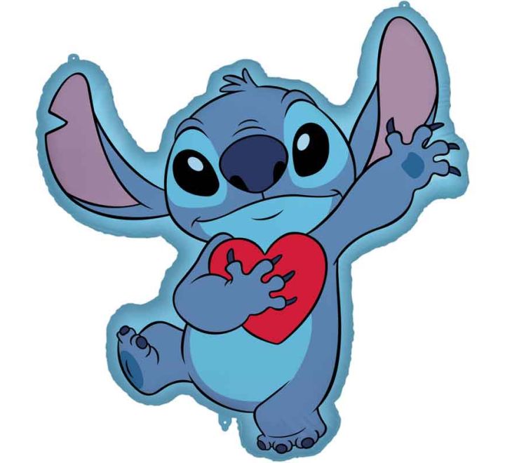 Stitch - Disney's Lilo and Stitch Helium Filled Foil Balloon - 33" (Optional Helium Inflation)