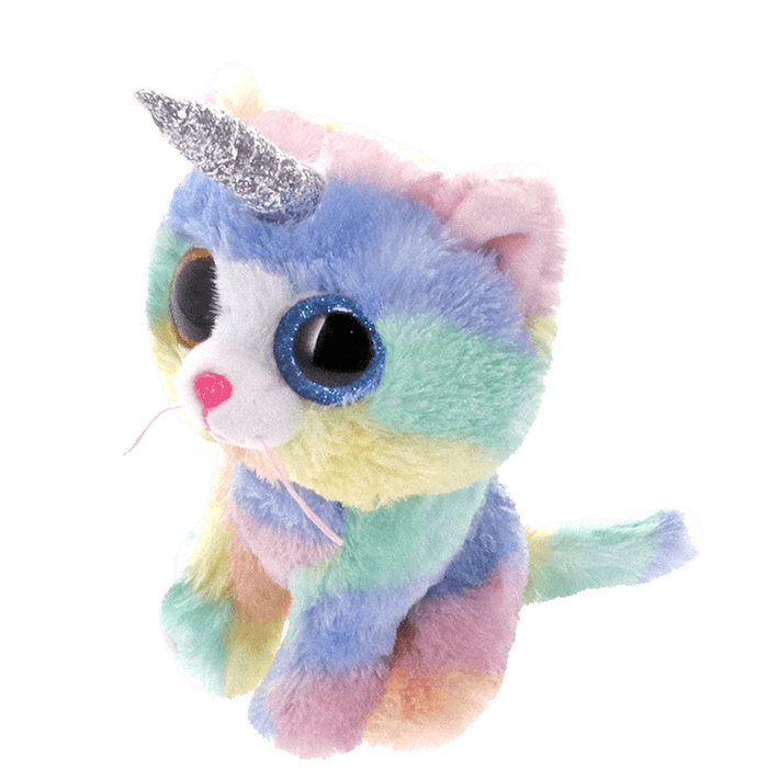 Ty Beanie Boos Regular - Heather the Pastel Cat soft toy - side