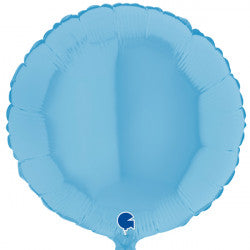 Matte Blue Round 36" SuperShape Helium Balloon (Optional Helium Inflation)