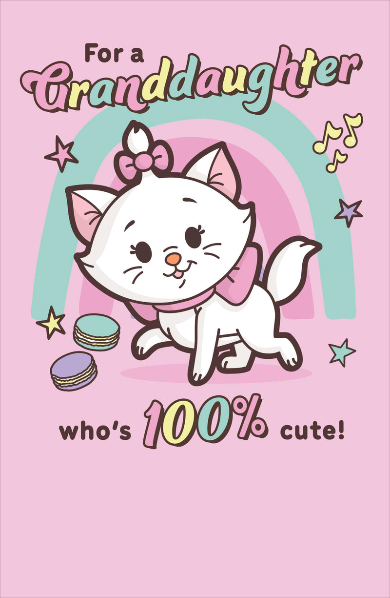 Disney Aristocats | Birthday Card Granddaughter | Juvenile Design | With Envelope
