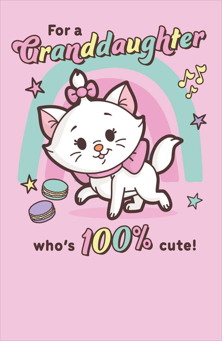 Disney Aristocats Birthday Card for Granddaughter, Juv Design