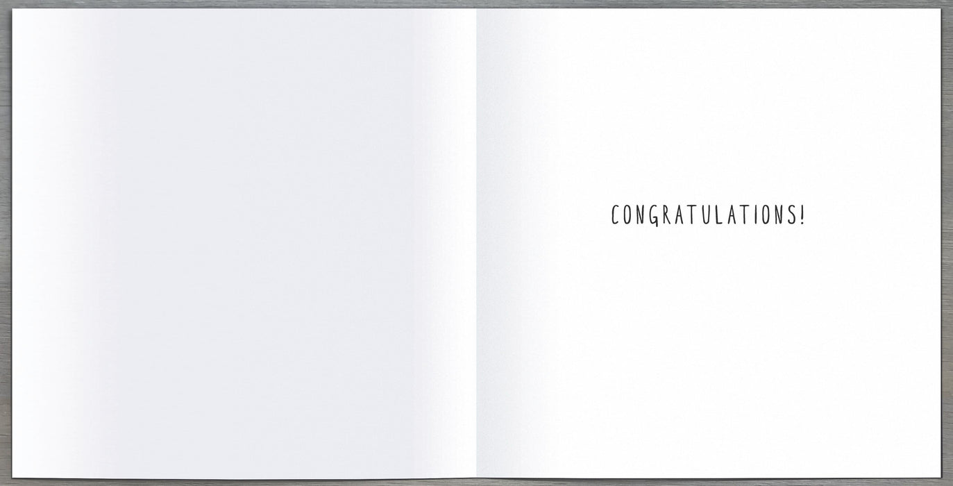 Rainbow Pop Congrats Card for New, Conv Design