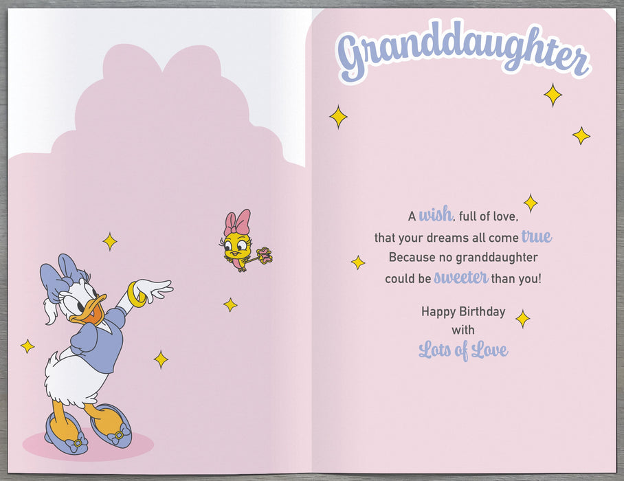 Disney Minnie Mouse Birthday Card for Granddaughter, Juv Design