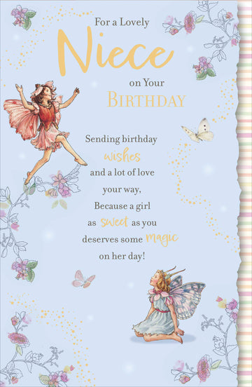 Flower | Birthday Card Niece 7-12 Juv | Happy Birthday Gifts | Her, Girls, Women | With Envelope