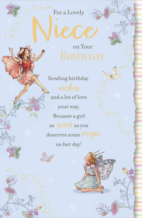 Flower | Birthday Card Niece 7-12 Juv | Happy Birthday Gifts | Her, Girls, Women | With Envelope