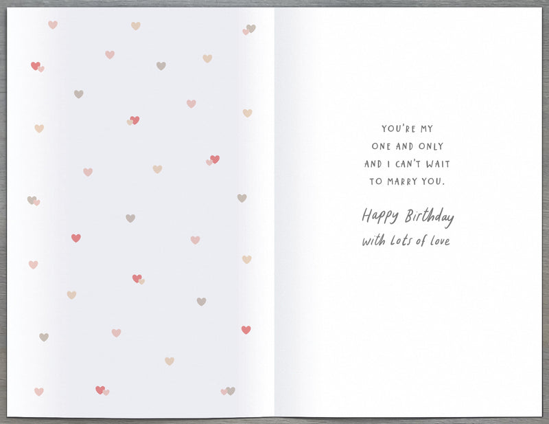 Nutmeg | Birthday Card Fiancée | Cute Design | With Envelope