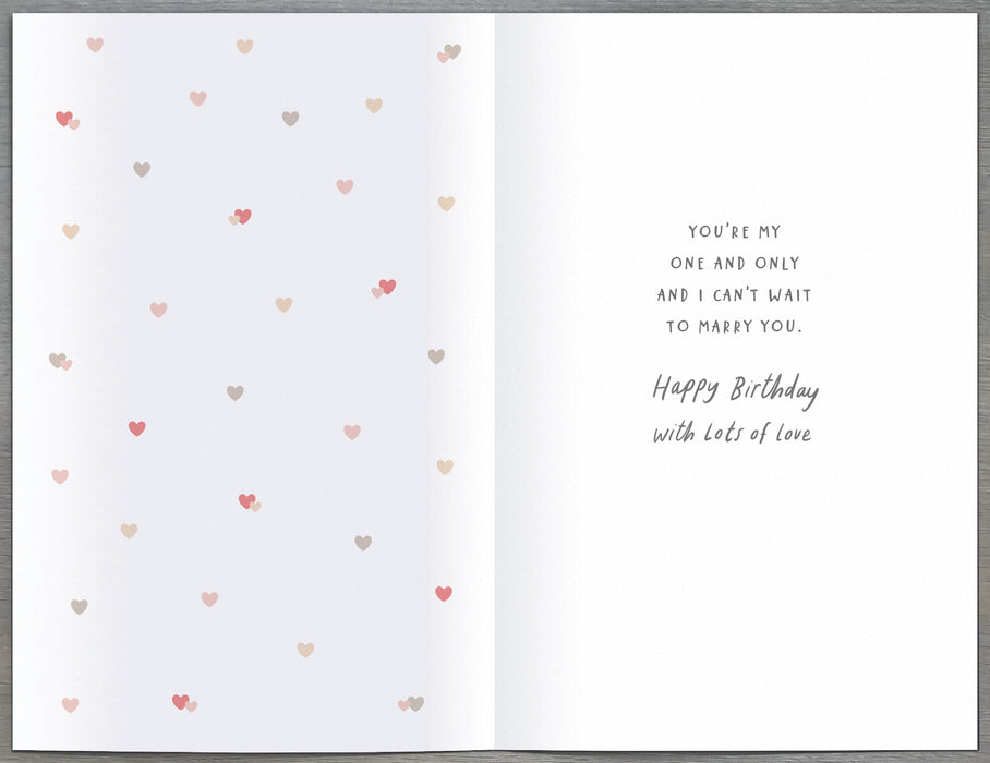 Nutmeg Birthday Card for Fiancee, Cute Design