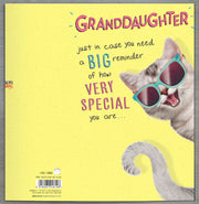 Birthday Card Granddaughter - back