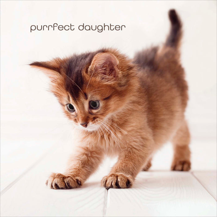 Talk to the Paw Birthday Card for Daughter, Cute Design