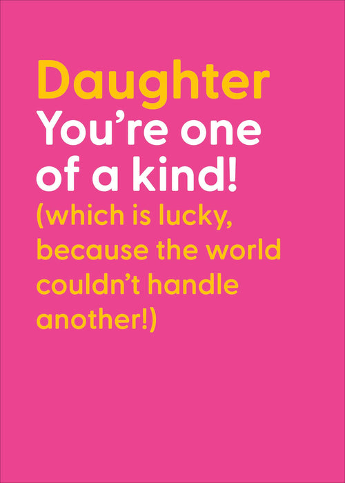 Hanson Birthday Card for Daughter, Hum Design