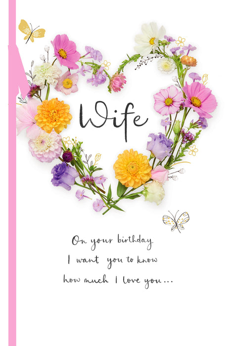 Into | Birthday Card Wife | Happy Birthday Gifts | Her, Girls, Women | With Envelope