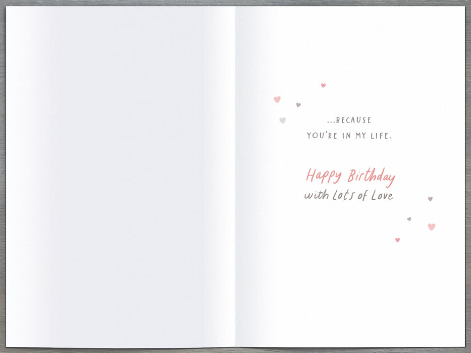 Nutmeg Birthday Card for Partner, Cute Design
