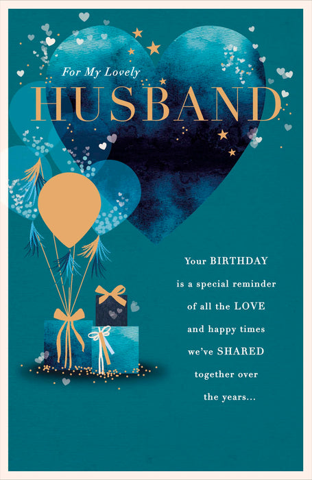 Simply | Birthday Card Husband | Happy Birthday Gifts | Him, Boys, Men | Traditional Design | With Envelope