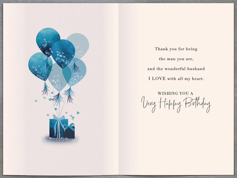 Simply | Birthday Card Husband | Happy Birthday Gifts | Him, Boys, Men | Traditional Design | With Envelope
