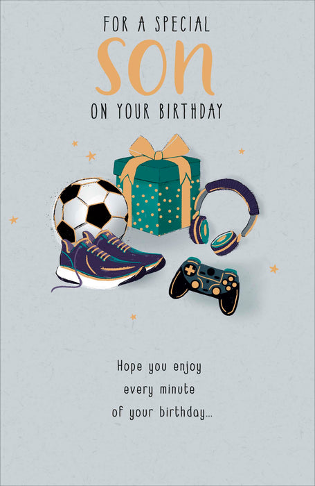 Simply | Birthday Card Son | Happy Birthday Gifts | Him, Boys, Men | Traditional Design | With Envelope