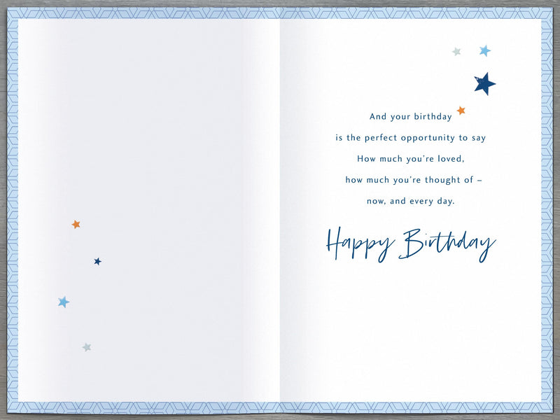 Simply | Birthday Card Grandson | Happy Birthday Gifts | Him, Boys, Men | Traditional Design | With Envelope
