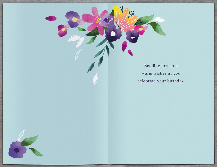 Floral Celebrations Birthday Card for Conv, Conv Design