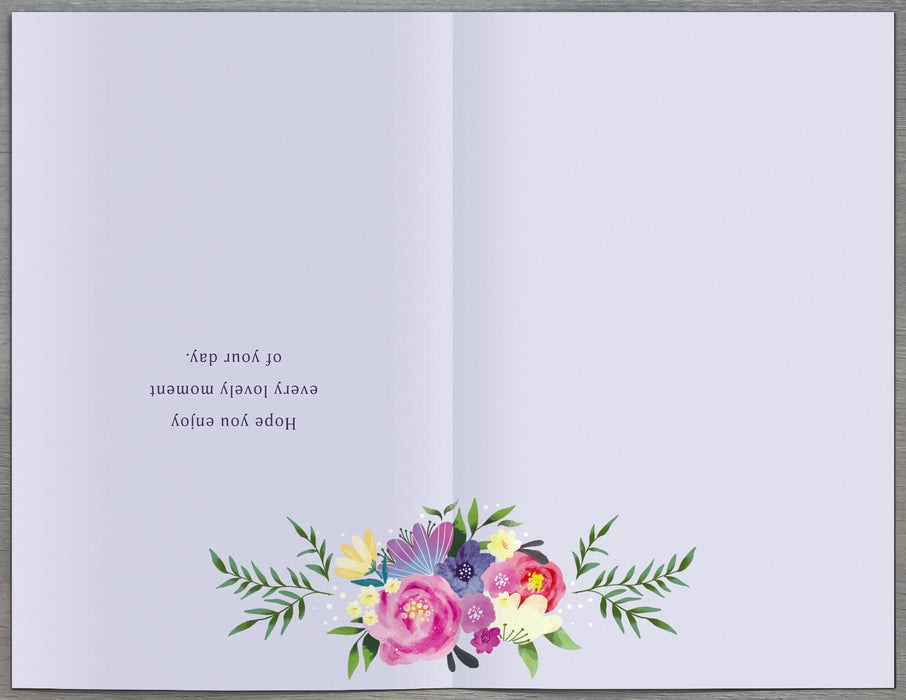 Floral Celebrations Birthday Card for Conv, Conv Design