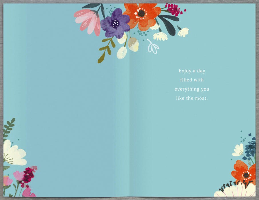Floral Celebrations Birthday Card for Conv, Conv Design