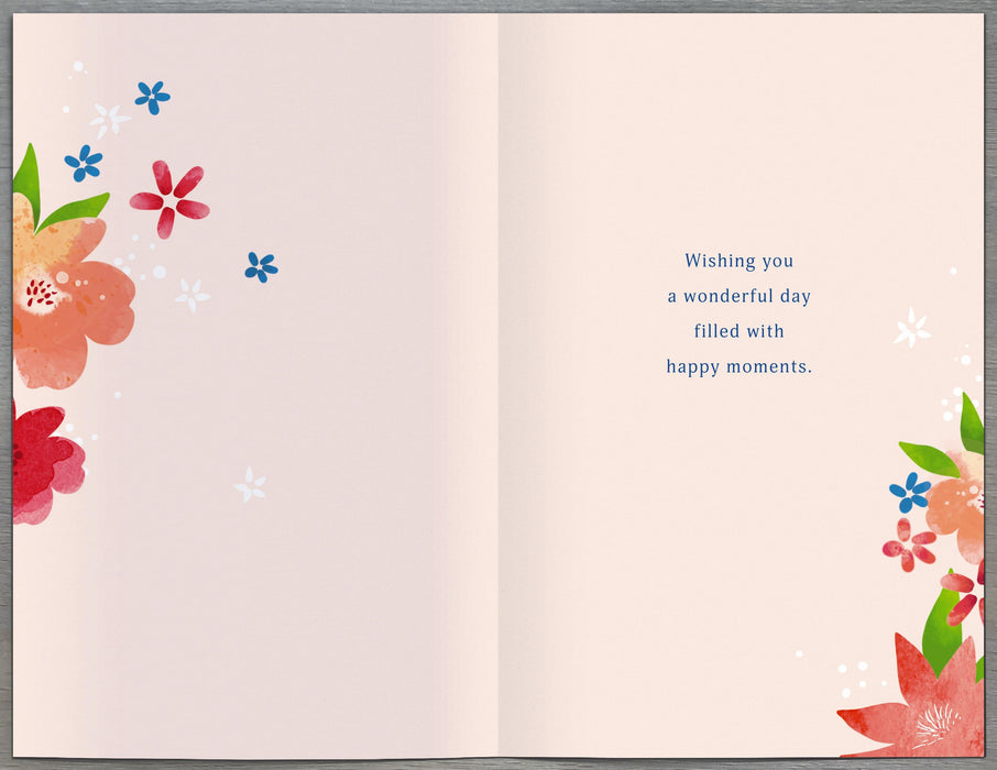 Floral Celebrations Birthday Card for Conv, Conv Design