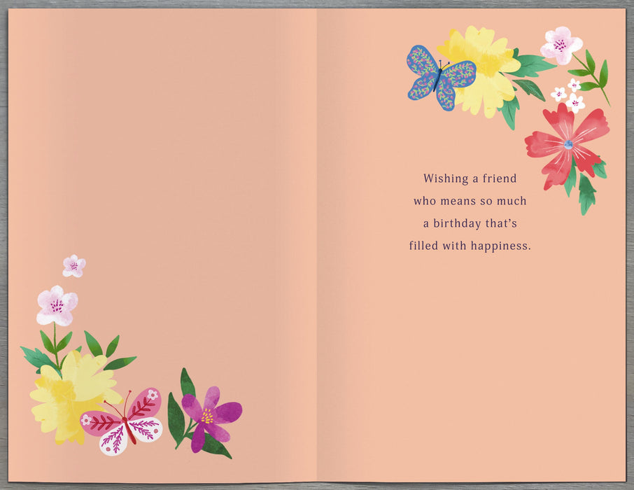 Floral Celebrations Birthday Card for Friend, Conv Design